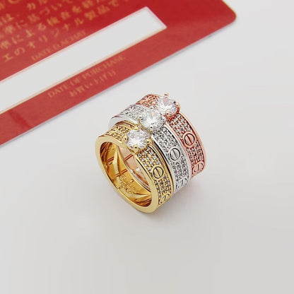 [Love's Uplift]LOVE RING 3.6MM 1 BIG DIAMOND FULL DIAMOND