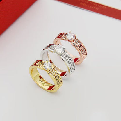 [Love's Uplift]LOVE RING 3.6MM 1 BIG DIAMOND FULL DIAMOND