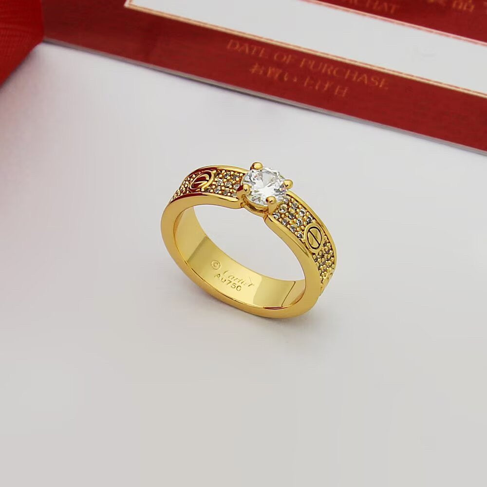 [Love's Uplift]LOVE RING 3.6MM 1 BIG DIAMOND FULL DIAMOND