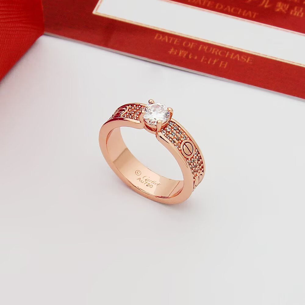 [Love's Uplift]LOVE RING 3.6MM 1 BIG DIAMOND FULL DIAMOND