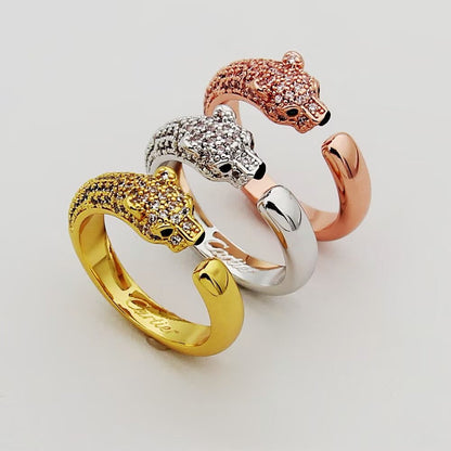 [Love's Uplift]PANTHERE HALF DIAMOND SMALL RING