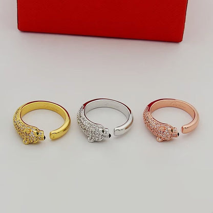 [Love's Uplift]PANTHERE HALF DIAMOND SMALL RING