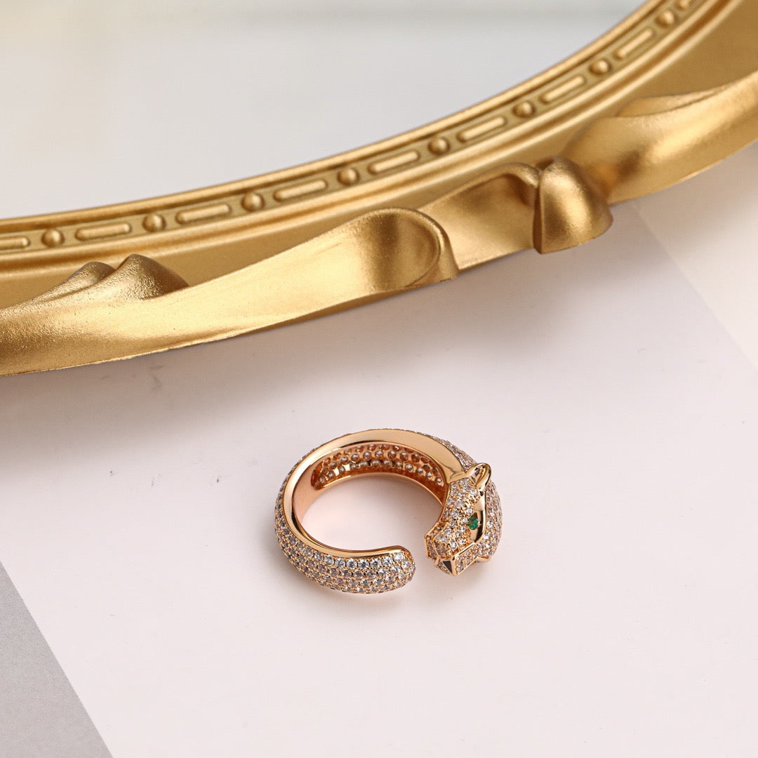 [Love's Uplift]PANTHERE FULL DIAMOND SMALL RING