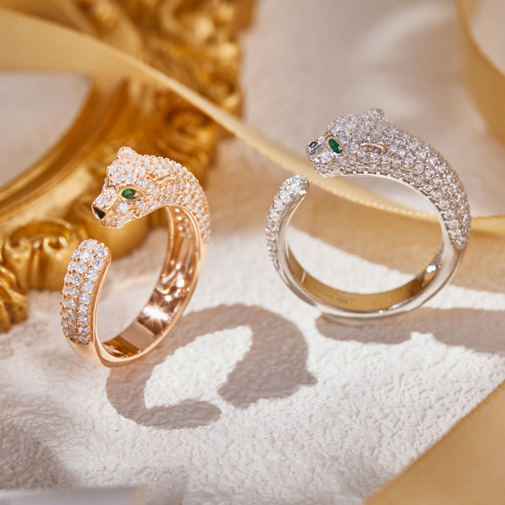 [Love's Uplift]PANTHERE FULL DIAMOND SMALL RING