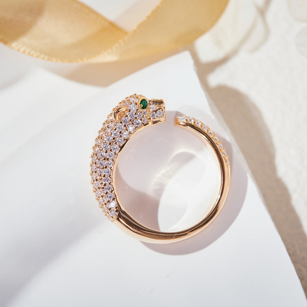 [Love's Uplift]PANTHERE FULL DIAMOND SMALL RING