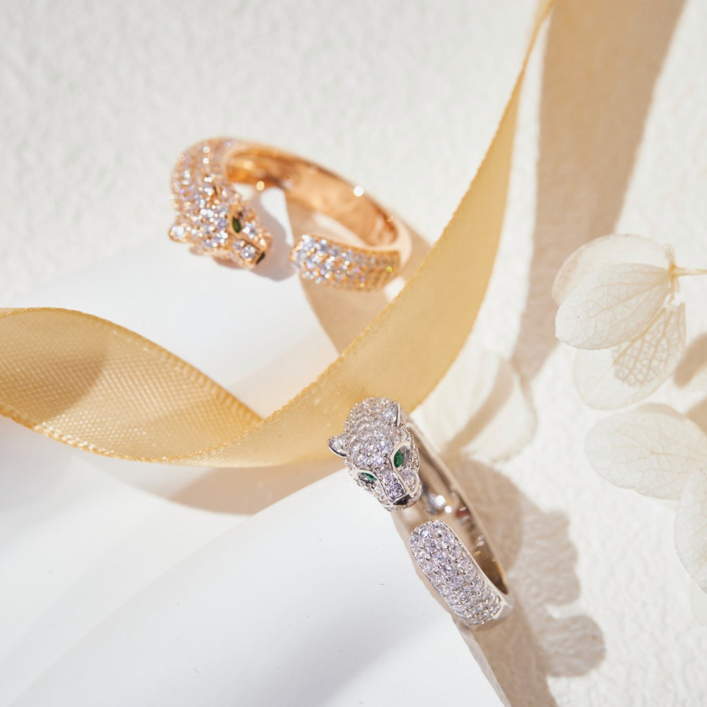 [Love's Uplift]PANTHERE FULL DIAMOND SMALL RING