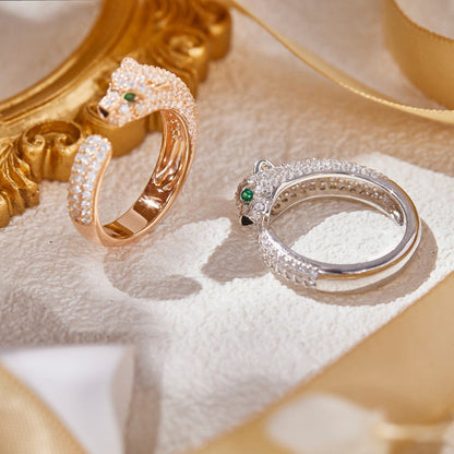 [Love's Uplift]PANTHERE FULL DIAMOND SMALL RING
