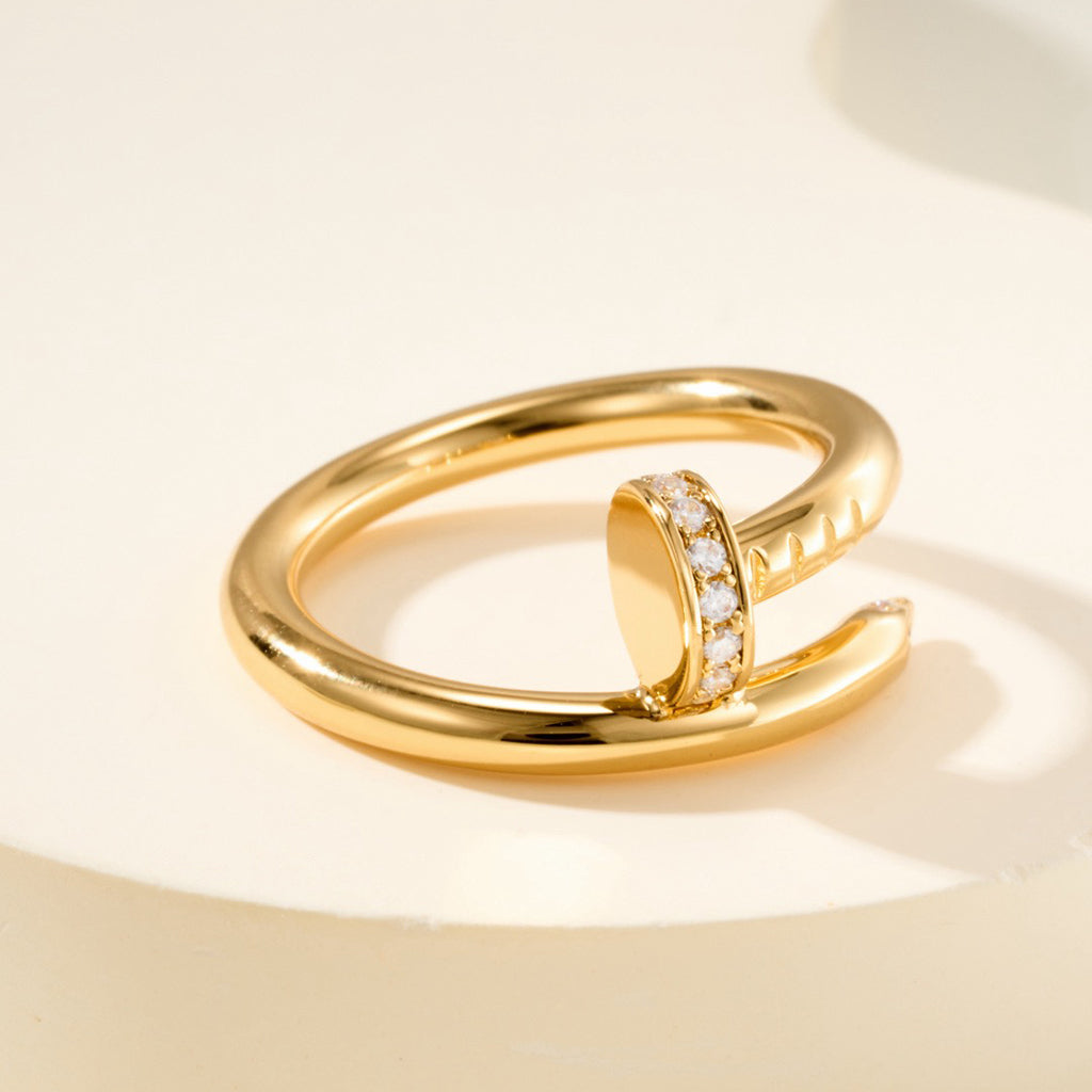 [Love's Uplift]JUSTE RING 2.6MM HALF DIAMOND