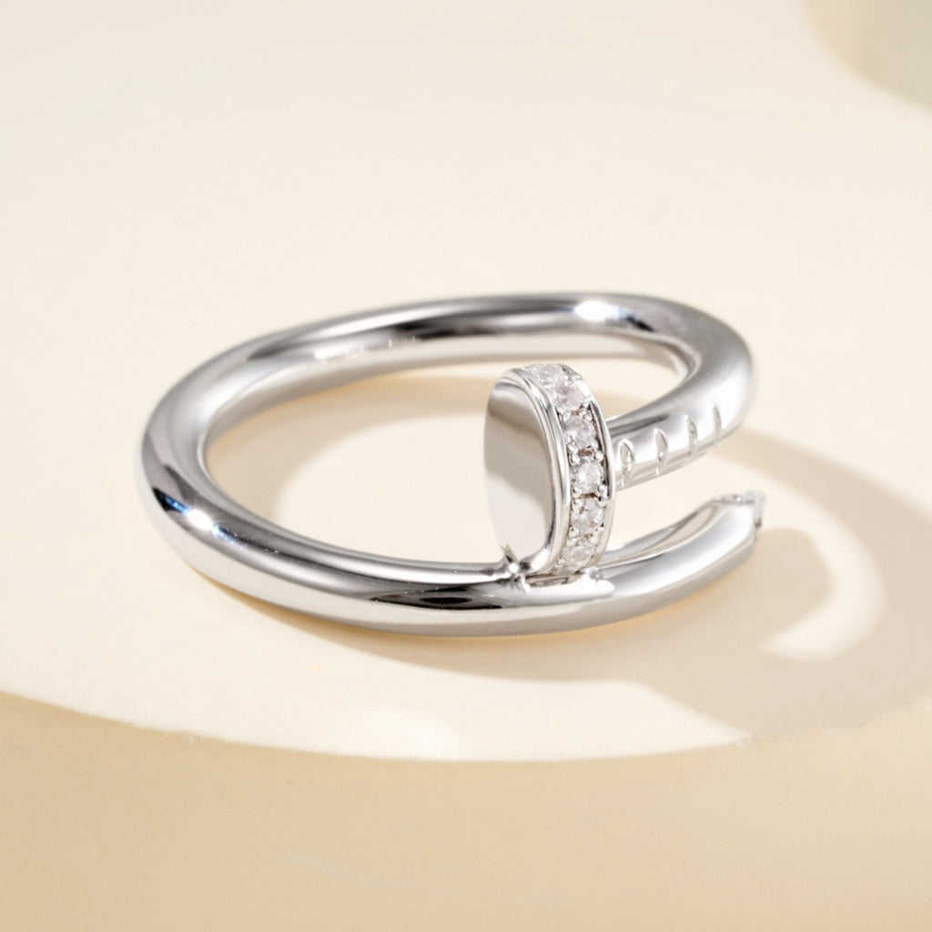 [Love's Uplift]JUSTE RING 2.6MM HALF DIAMOND