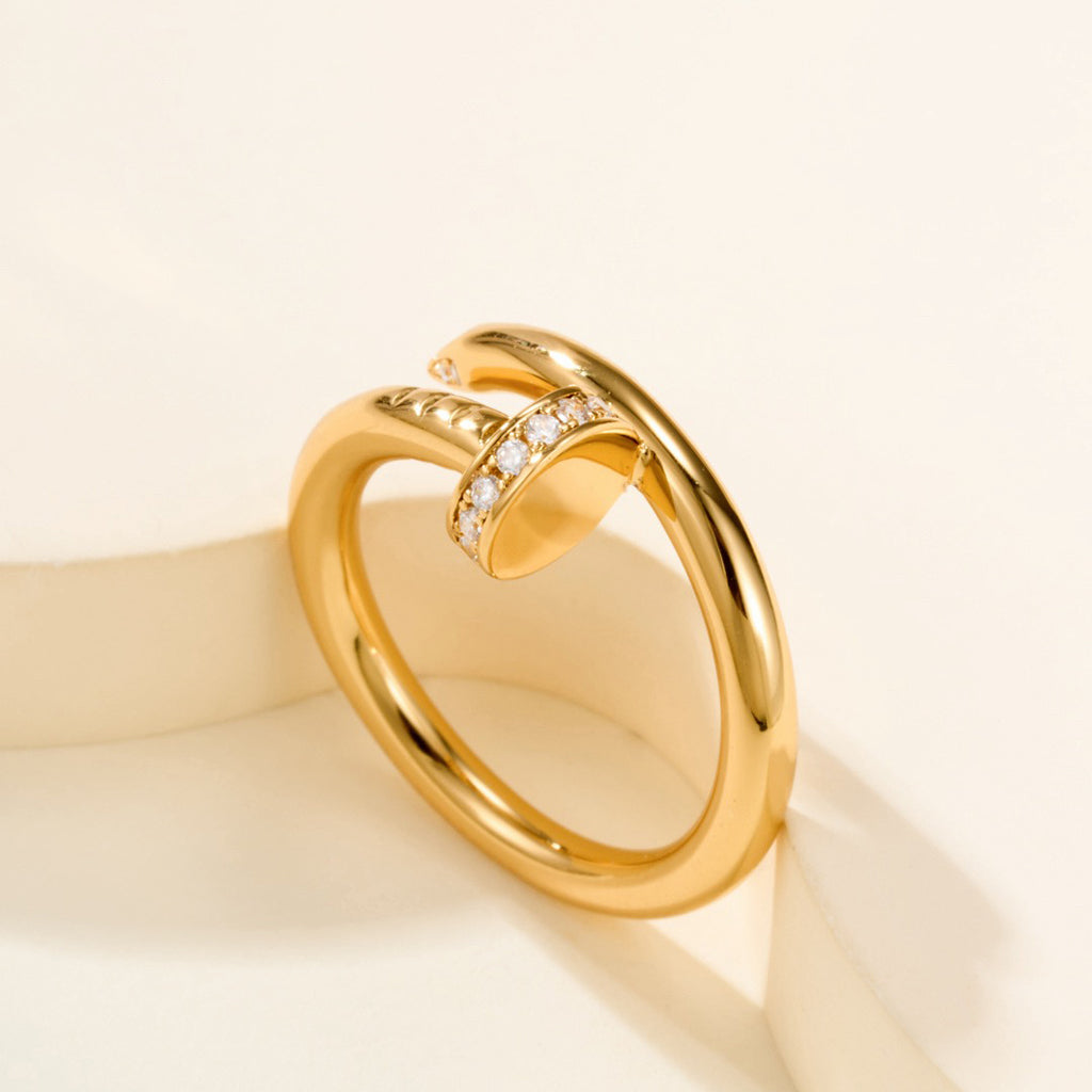[Love's Uplift]JUSTE RING 2.6MM HALF DIAMOND