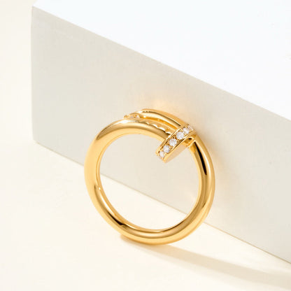 [Love's Uplift]JUSTE RING 2.6MM HALF DIAMOND