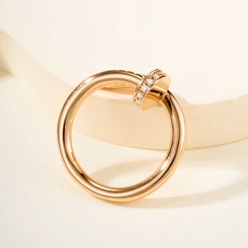 [Love's Uplift]JUSTE RING 2.6MM HALF DIAMOND