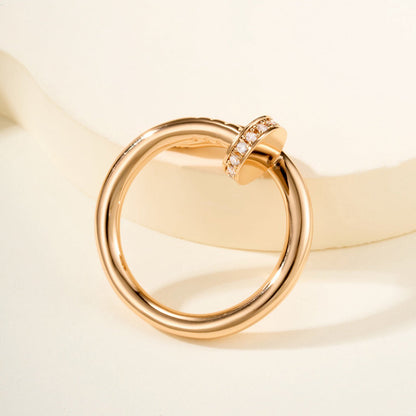 [Love's Uplift]JUSTE RING 2.6MM HALF DIAMOND