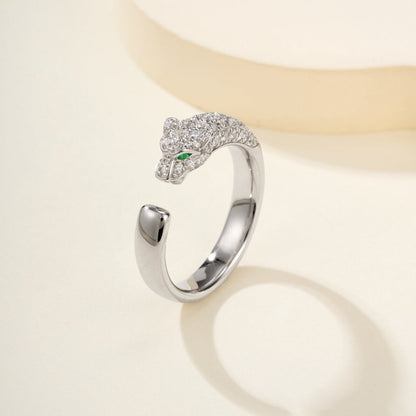 [Love's Uplift]PANTHERE HALF DIAMOND SMALL RING