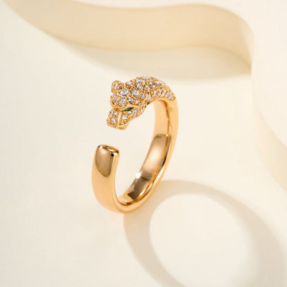 [Love's Uplift]PANTHERE HALF DIAMOND SMALL RING