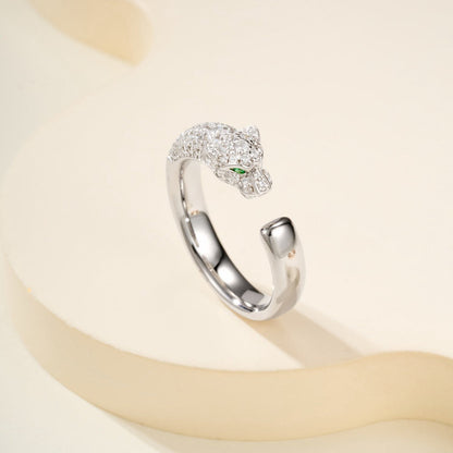 [Love's Uplift]PANTHERE HALF DIAMOND SMALL RING