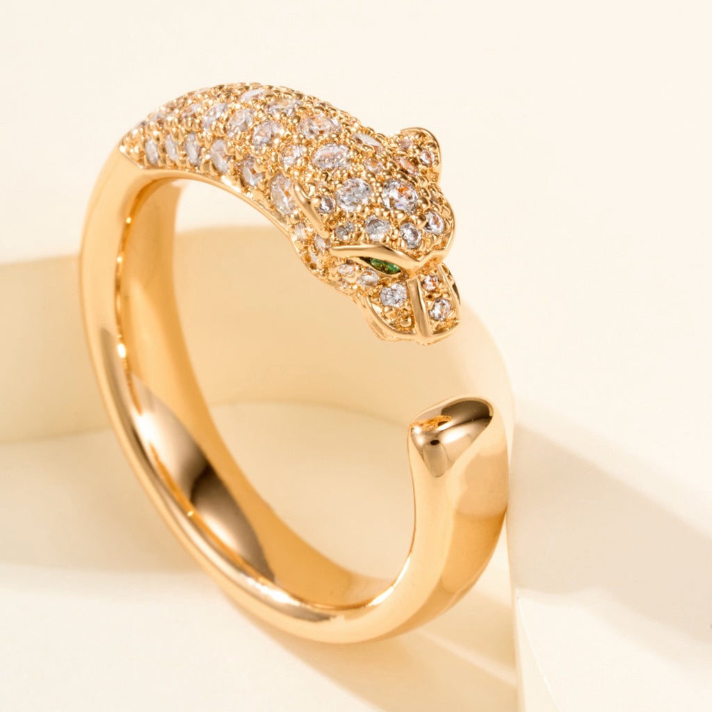 [Love's Uplift]PANTHERE HALF DIAMOND SMALL RING
