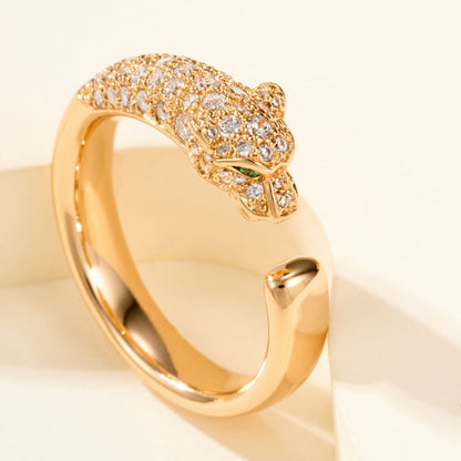 [Love's Uplift]PANTHERE HALF DIAMOND SMALL RING