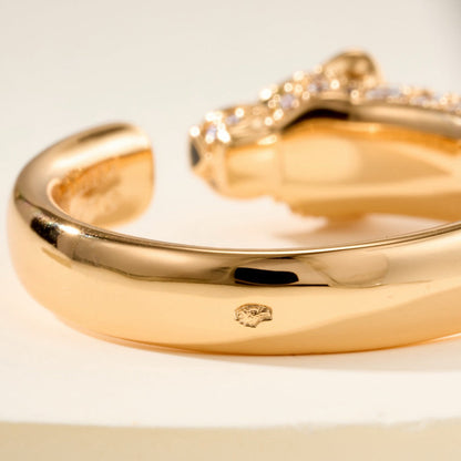 [Love's Uplift]PANTHERE HALF DIAMOND SMALL RING