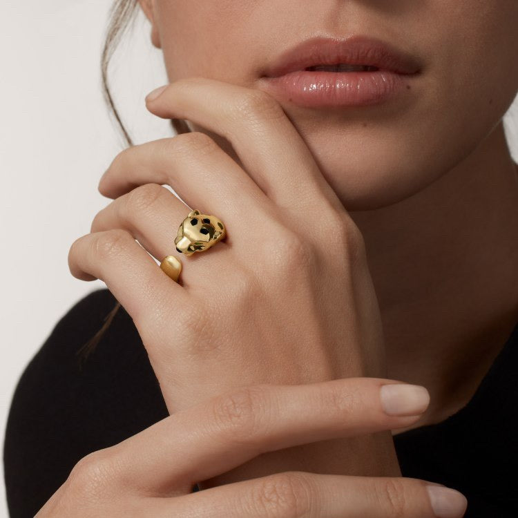 [Love's Uplift]PANTHERE SPOTTED MEDIUM RING