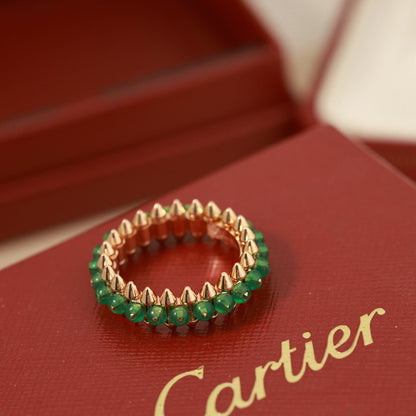 [Love's Uplift]CLASH 7.9MM AGATE CHALCEDONY RING