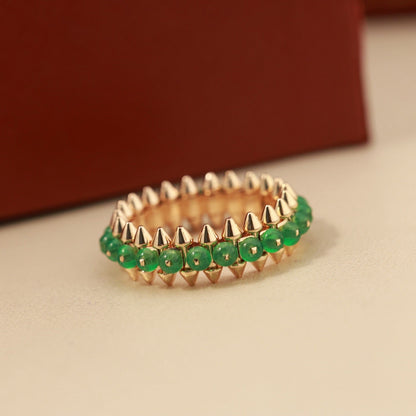 [Love's Uplift]CLASH 7.9MM AGATE CHALCEDONY RING