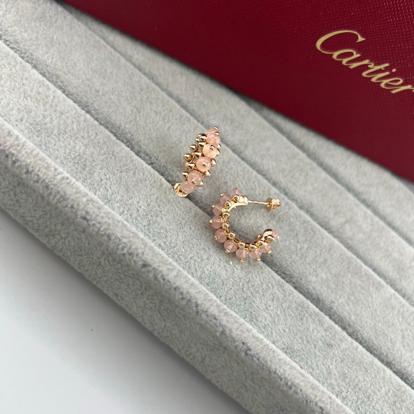 [Love's Uplift]CLASH 7.9MM AGATE CHALCEDONY EARRINGS
