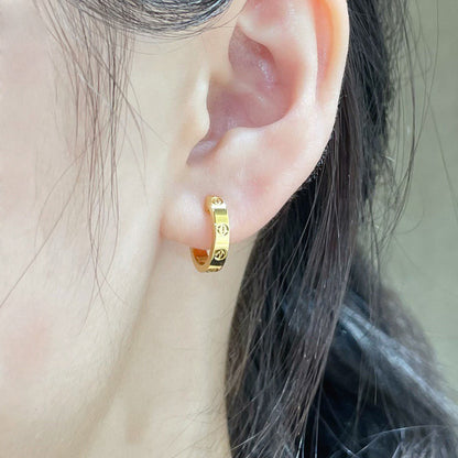[Love's Uplift]LOVE EARRINGS 2.65 MM NO DIAMOND SMALL