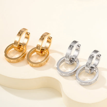 [Love's Uplift]LOVE 3.3MM DANGLE EARRINGS
