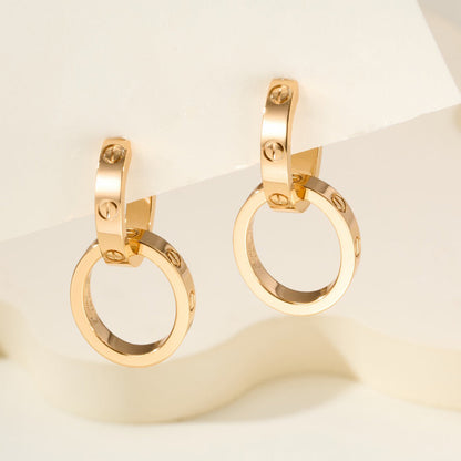 [Love's Uplift]LOVE 3.3MM DANGLE EARRINGS