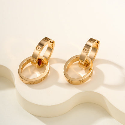 [Love's Uplift]LOVE 3.3MM DANGLE EARRINGS
