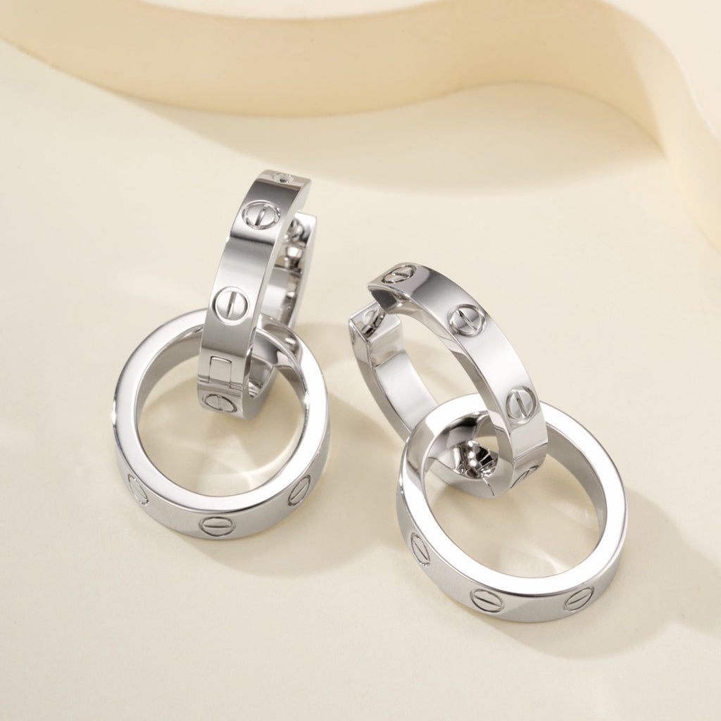 [Love's Uplift]LOVE 3.3MM DANGLE EARRINGS