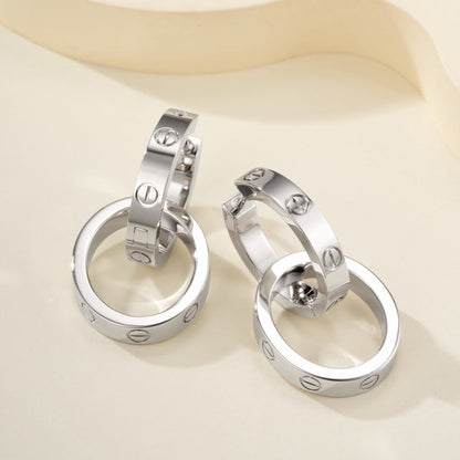 [Love's Uplift]LOVE 3.3MM DANGLE EARRINGS
