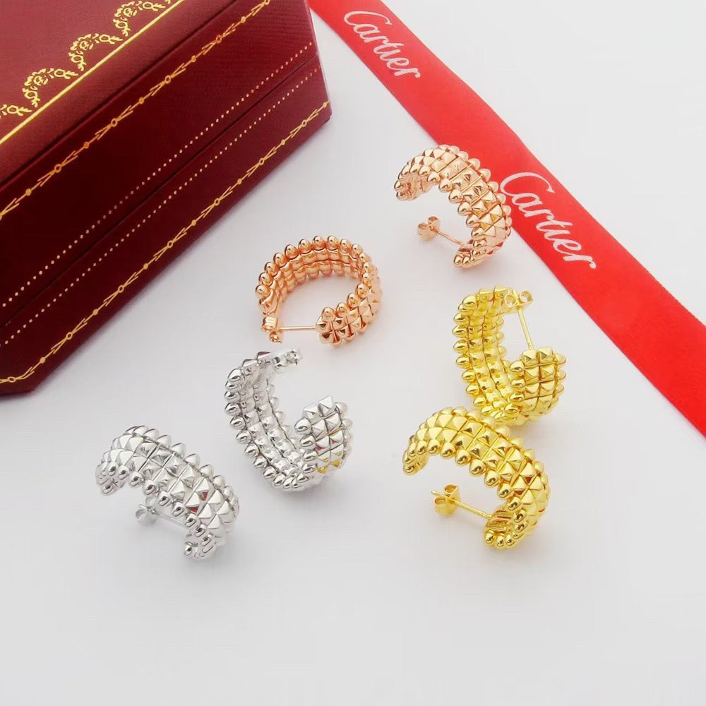 [Love's Uplift]CLASH 9.2MM DOUBLE ROW EARRINGS