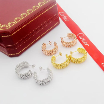 [Love's Uplift]CLASH 9.2MM DOUBLE ROW EARRINGS