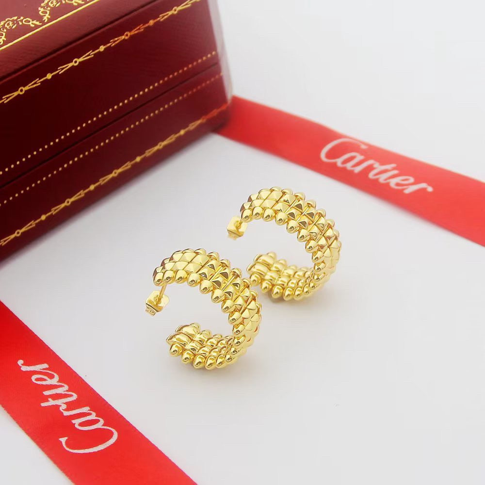 [Love's Uplift]CLASH 9.2MM DOUBLE ROW EARRINGS