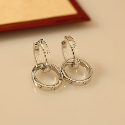 [Love's Uplift]LOVE 3.3MM DANGLE EARRINGS