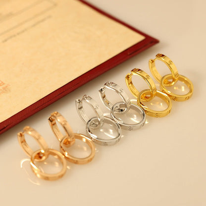 [Love's Uplift]LOVE 3.3MM DANGLE EARRINGS
