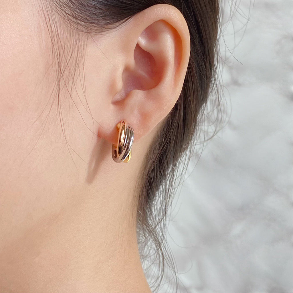 [Love's Uplift]TRINITY ON DIAMOND CLASSIC EARRINGS