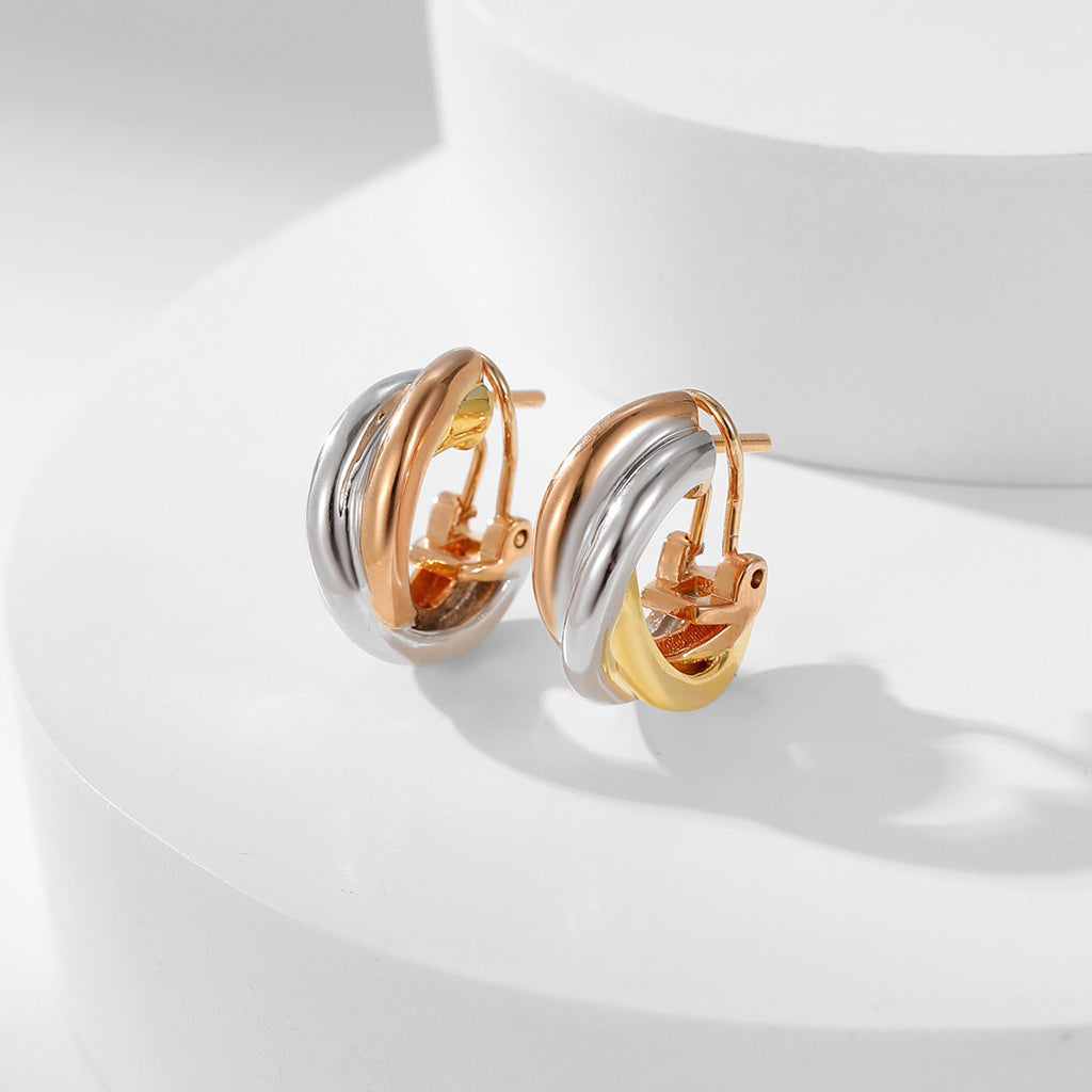 [Love's Uplift]TRINITY ON DIAMOND CLASSIC EARRINGS