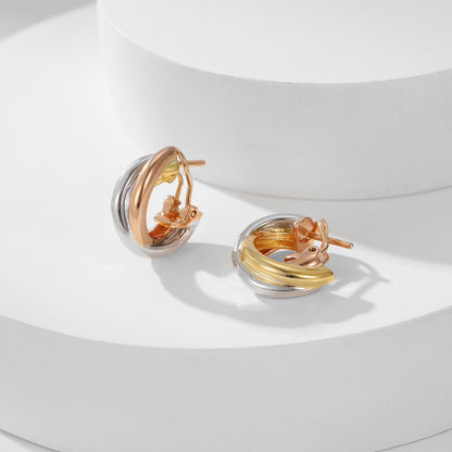 [Love's Uplift]TRINITY ON DIAMOND CLASSIC EARRINGS