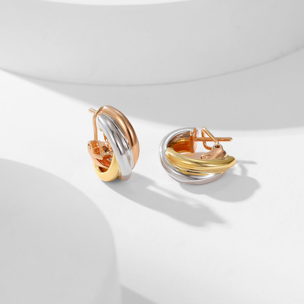 [Love's Uplift]TRINITY ON DIAMOND CLASSIC EARRINGS