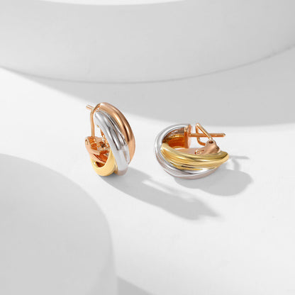 [Love's Uplift]TRINITY ON DIAMOND CLASSIC EARRINGS