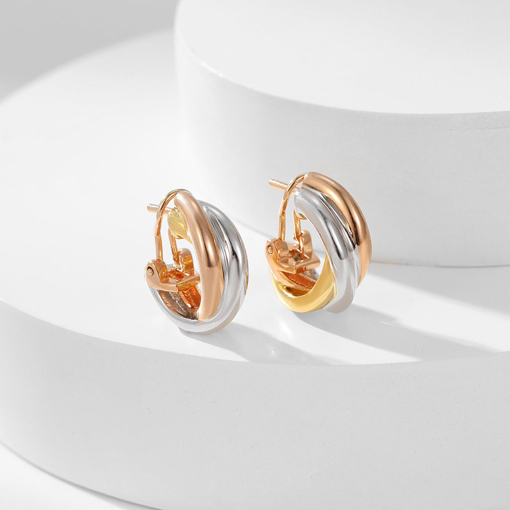 [Love's Uplift]TRINITY ON DIAMOND CLASSIC EARRINGS