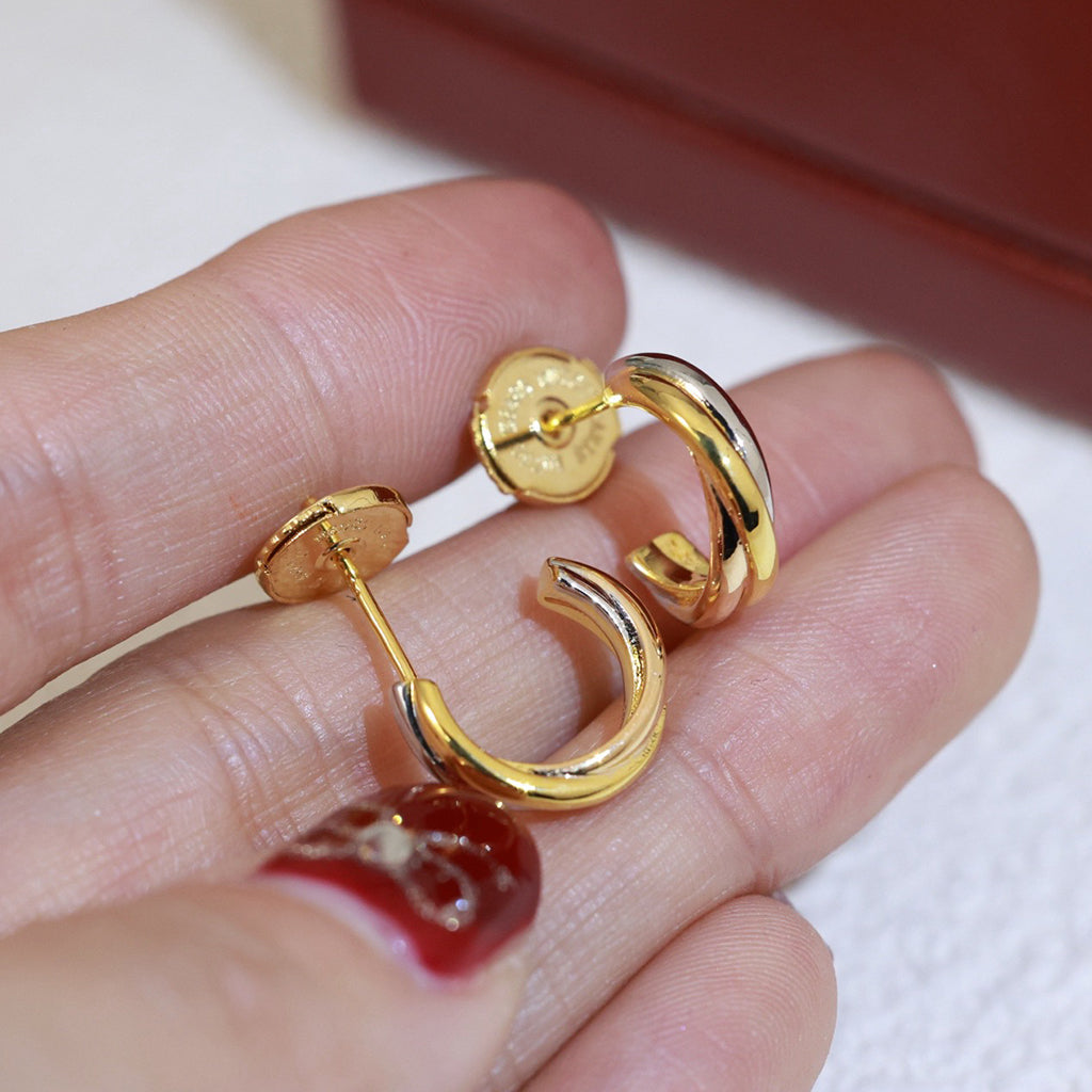 [Love's Uplift]TRINITY ON DIAMOND MINI EARRINGS