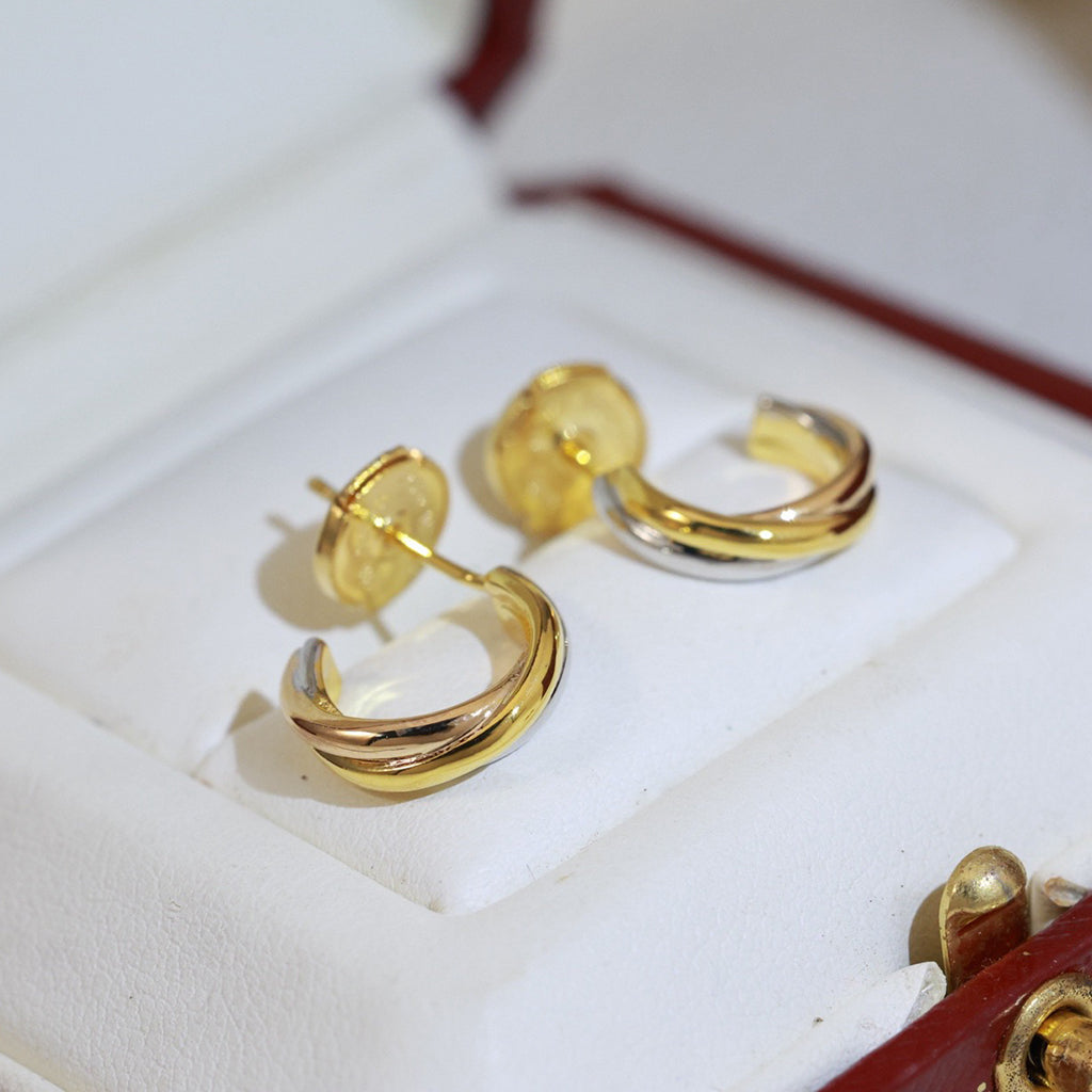 [Love's Uplift]TRINITY ON DIAMOND MINI EARRINGS