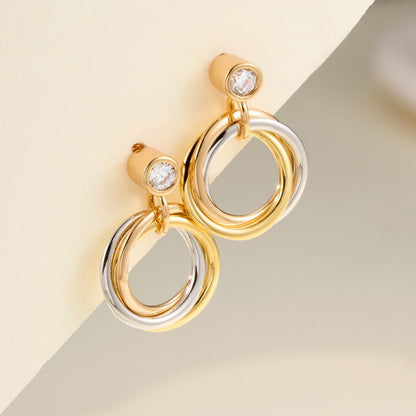 [Love's Uplift]TRINITY ON DIAMOND  EARRINGS