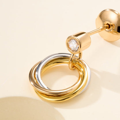[Love's Uplift]TRINITY ON DIAMOND  EARRINGS