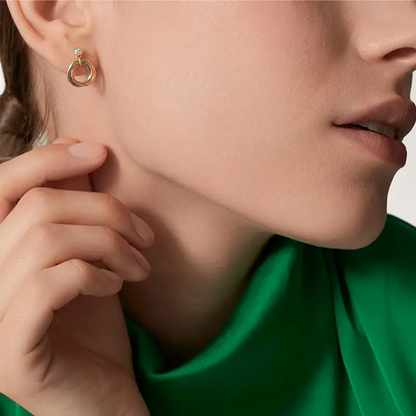 [Love's Uplift]TRINITY ON DIAMOND  EARRINGS