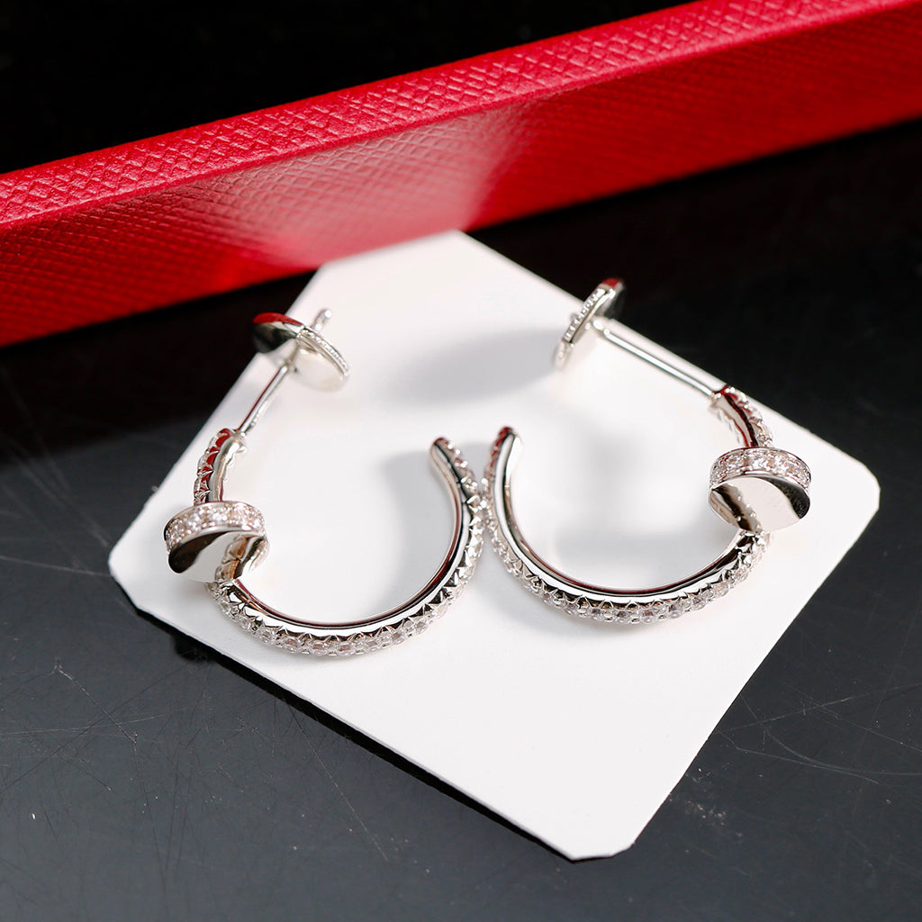 [Love's Uplift]JUSTE FULL DIAMOND SMALL EARRINGS